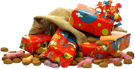 Zak met cadeautjes